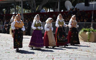 Cagliari, Sardunya 05.01.2019: Aziz Efisio dini geçit töreni