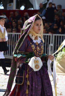 Cagliari, Sardunya 05.01.2019: Aziz Efisio dini geçit töreni