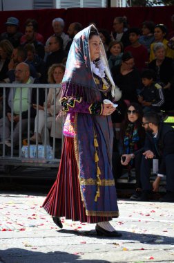 Cagliari, Sardunya 05.01.2019: Aziz Efisio dini geçit töreni