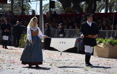 Cagliari, Sardunya 05.01.2019: Aziz Efisio dini geçit töreni