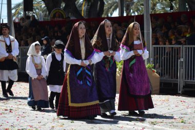 Cagliari, Sardunya 05.01.2019: Aziz Efisio dini geçit töreni