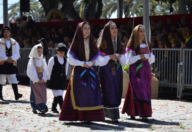 Cagliari, Sardunya 05.01.2019: Aziz Efisio dini geçit töreni