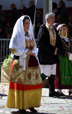 Cagliari, Sardunya 05.01.2019: Aziz Efisio dini geçit töreni