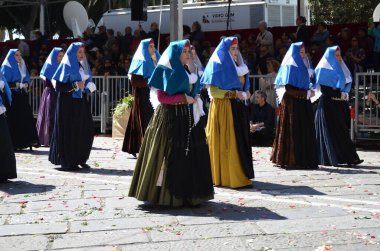 Cagliari, Sardunya 05.01.2019: Aziz Efisio dini geçit töreni