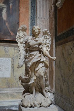 Roma, İtalya 09.02.2019: Roma 'daki Pantheon' un İçi