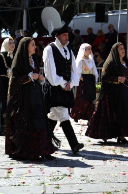 Cagliari, Sardunya 05.01.2019: Aziz Efisio dini geçit töreni