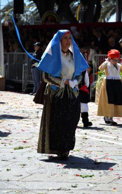 Cagliari, Sardunya 05.01.2019: Aziz Efisio dini geçit töreni