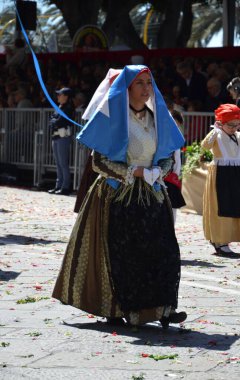 Cagliari, Sardunya 05.01.2019: Aziz Efisio dini geçit töreni