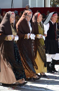 Cagliari, Sardunya 05.01.2019: Aziz Efisio dini geçit töreni