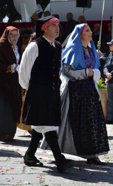 Cagliari, Sardunya 05.01.2019: Aziz Efisio dini geçit töreni