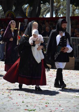 Cagliari, Sardunya 05.01.2019: Aziz Efisio dini geçit töreni