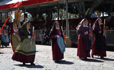 Cagliari, Sardunya 05.01.2019: Aziz Efisio dini geçit töreni