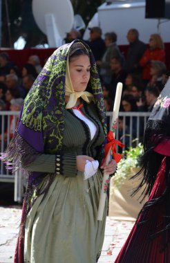 Cagliari, Sardunya 05.01.2019: Aziz Efisio dini geçit töreni