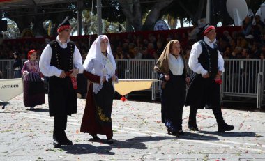 Cagliari, Sardunya 05.01.2019: Aziz Efisio dini geçit töreni