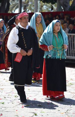 Cagliari, Sardunya 05.01.2019: Aziz Efisio dini geçit töreni