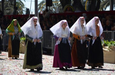 Cagliari, Sardunya 05.01.2019: Aziz Efisio dini geçit töreni