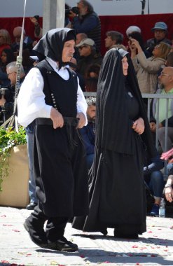 Cagliari, Sardunya 05.01.2019: Aziz Efisio dini geçit töreni