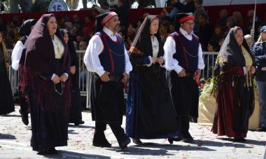 Cagliari, Sardunya 05.01.2019: Aziz Efisio dini geçit töreni