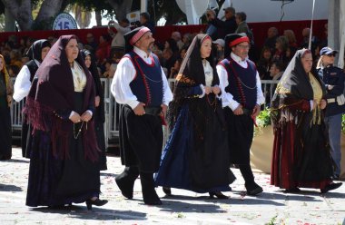 Cagliari, Sardunya 05.01.2019: Aziz Efisio dini geçit töreni