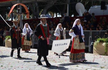 Cagliari, Sardunya 05.01.2019: Aziz Efisio dini geçit töreni