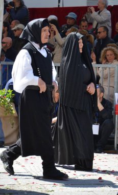 Cagliari, Sardunya 05.01.2019: Aziz Efisio dini geçit töreni