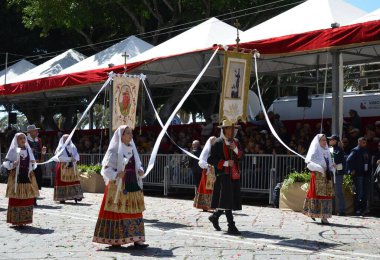 Cagliari, Sardunya 05.01.2019: Aziz Efisio dini geçit töreni