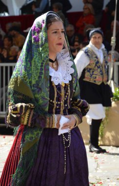 Cagliari, Sardunya 05.01.2019: Aziz Efisio dini geçit töreni