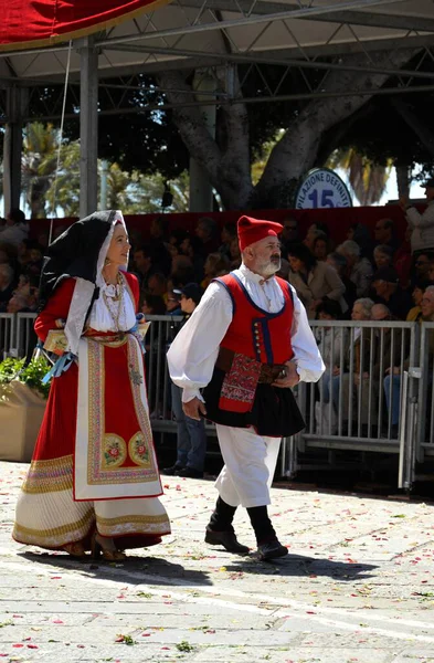 Cagliari, Sardunya 05.01.2019: Aziz Efisio dini geçit töreni