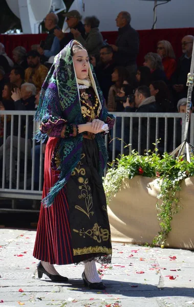 Cagliari, Sardunya 05.01.2019: Aziz Efisio dini geçit töreni