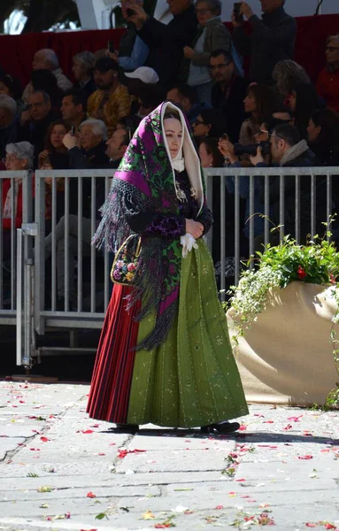 Cagliari, Sardunya 05.01.2019: Aziz Efisio dini geçit töreni