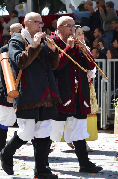 Cagliari, Sardunya 05.01.2019: Aziz Efisio dini geçit töreni