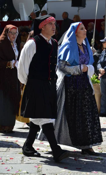 Cagliari, Sardunya 05.01.2019: Aziz Efisio dini geçit töreni