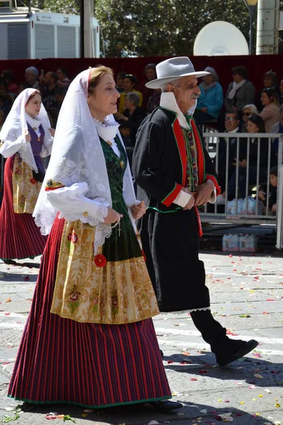 Cagliari, Sardunya 05.01.2019: Aziz Efisio dini geçit töreni