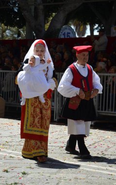 Cagliari, Sardunya 05.01.2019: Aziz Efisio dini geçit töreni