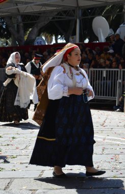 Cagliari, Sardunya 05.01.2019: Aziz Efisio dini geçit töreni