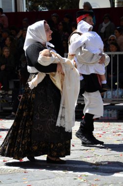 Cagliari, Sardunya 05.01.2019: Aziz Efisio dini geçit töreni