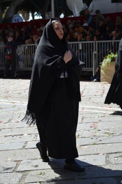 Cagliari, Sardunya 05.01.2019: Aziz Efisio dini geçit töreni