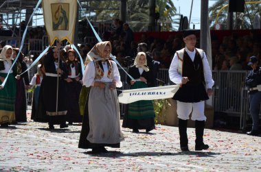 Cagliari, Sardunya 05.01.2019: Aziz Efisio dini geçit töreni