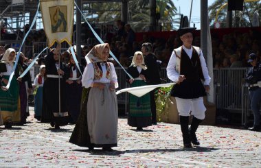 Cagliari, Sardunya 05.01.2019: Aziz Efisio dini geçit töreni