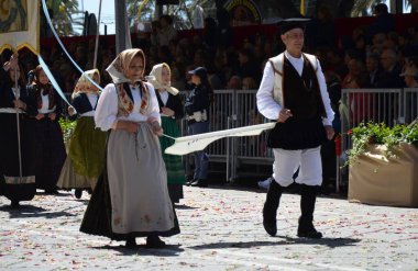 Cagliari, Sardunya 05.01.2019: Aziz Efisio dini geçit töreni