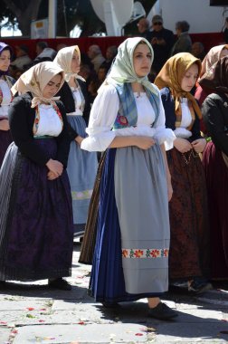 Cagliari, Sardunya 05.01.2019: Aziz Efisio dini geçit töreni