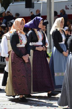 Cagliari, Sardunya 05.01.2019: Aziz Efisio dini geçit töreni