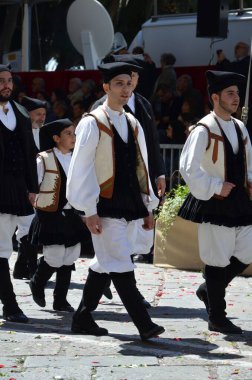 Cagliari, Sardunya 05.01.2019: Aziz Efisio dini geçit töreni