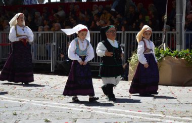 Cagliari, Sardunya 05.01.2019: Aziz Efisio dini geçit töreni