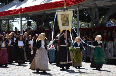 Cagliari, Sardunya 05.01.2019: Aziz Efisio dini geçit töreni