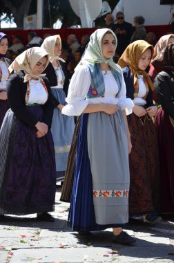 Cagliari, Sardunya 05.01.2019: Aziz Efisio dini geçit töreni