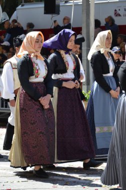 Cagliari, Sardunya 05.01.2019: Aziz Efisio dini geçit töreni