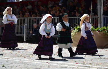 Cagliari, Sardunya 05.01.2019: Aziz Efisio dini geçit töreni
