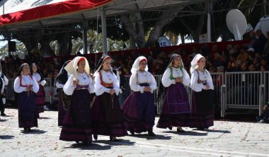 Cagliari, Sardunya 05.01.2019: Aziz Efisio dini geçit töreni