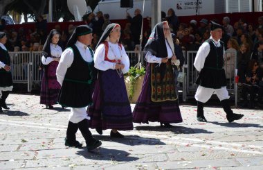 Cagliari, Sardunya 05.01.2019: Aziz Efisio dini geçit töreni